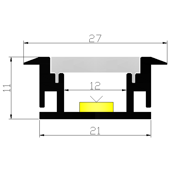 Led aluminum profile for led floor light