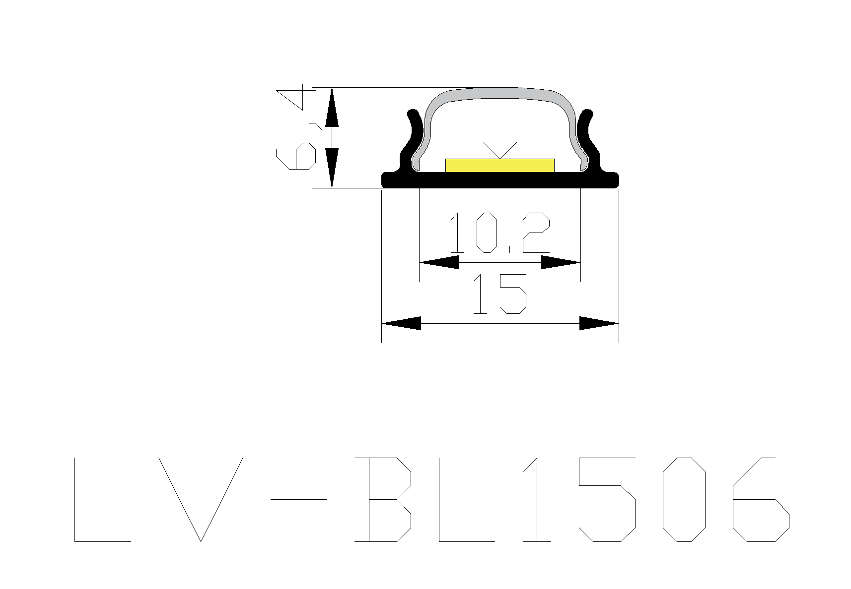 Led recessed extrusion aluminum profile